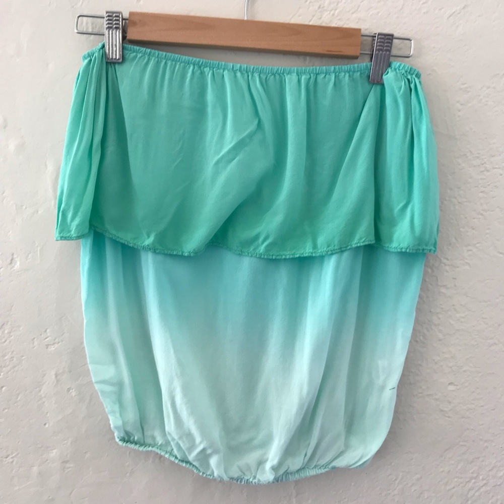 Turquoise/teal crop top/ sleeveless